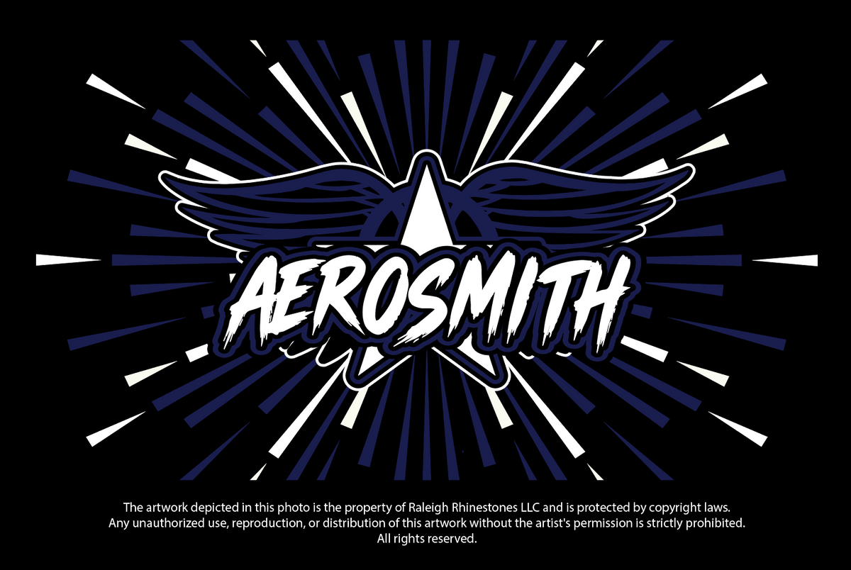 Aerosmith Raleigh Rhinestones Team Design