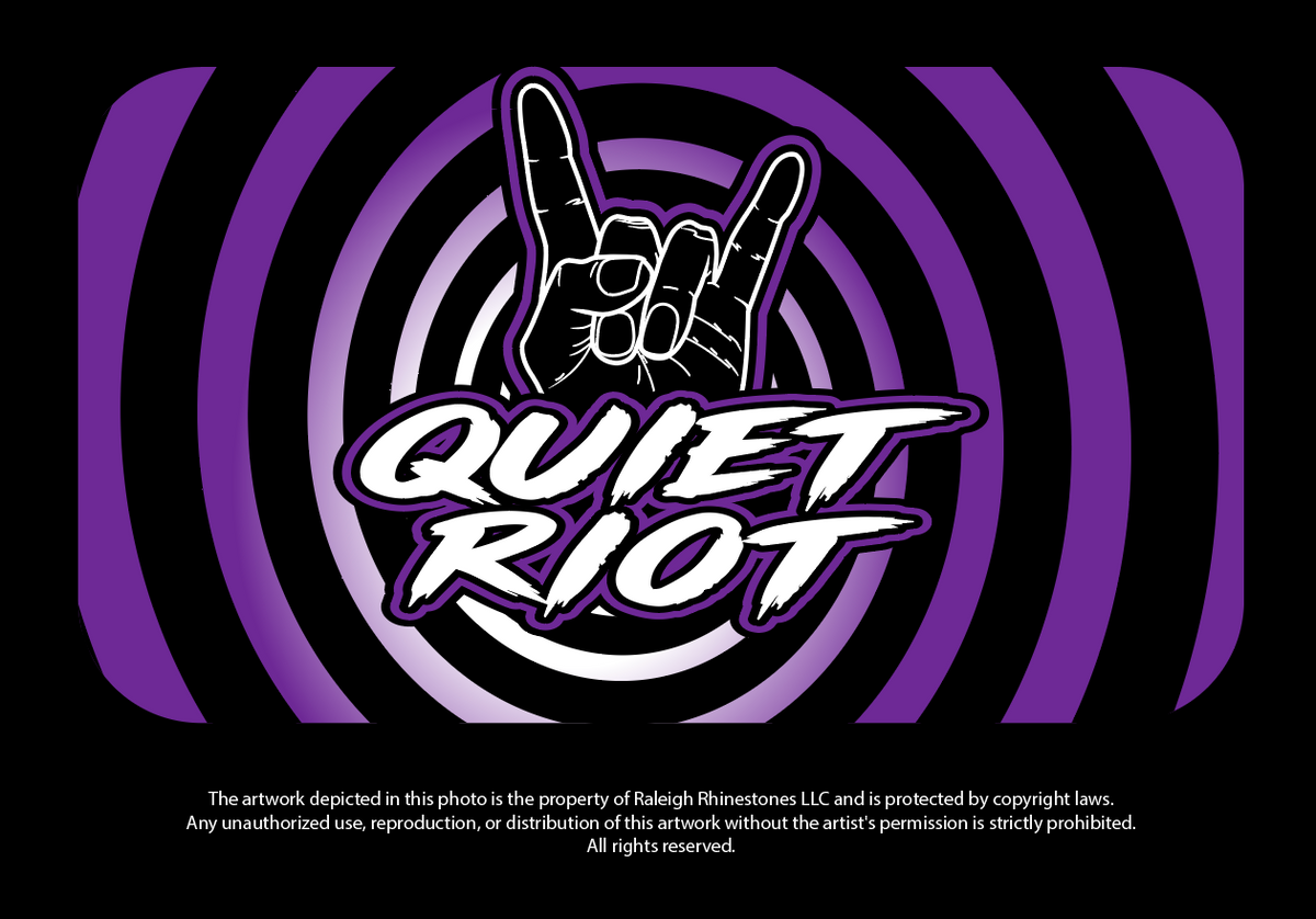 Quiet Riot Raleigh Rhinestones Team Design